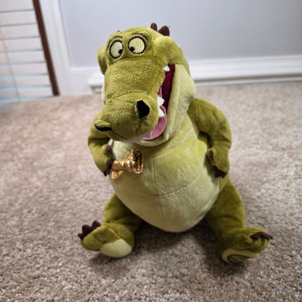 Disney Store Louis Alligator Plush Princess and the Frog 13" MC Louis Rare